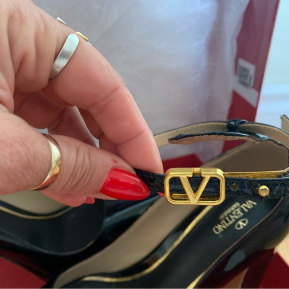 Valentino 165MM TAN-GO POINTED patent leather pumps. - Picture 4 of 13